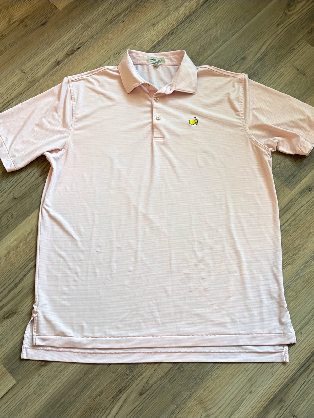 Masters Peter Millar Light Pink Stripe Men's Polo Shirt Size XLarge